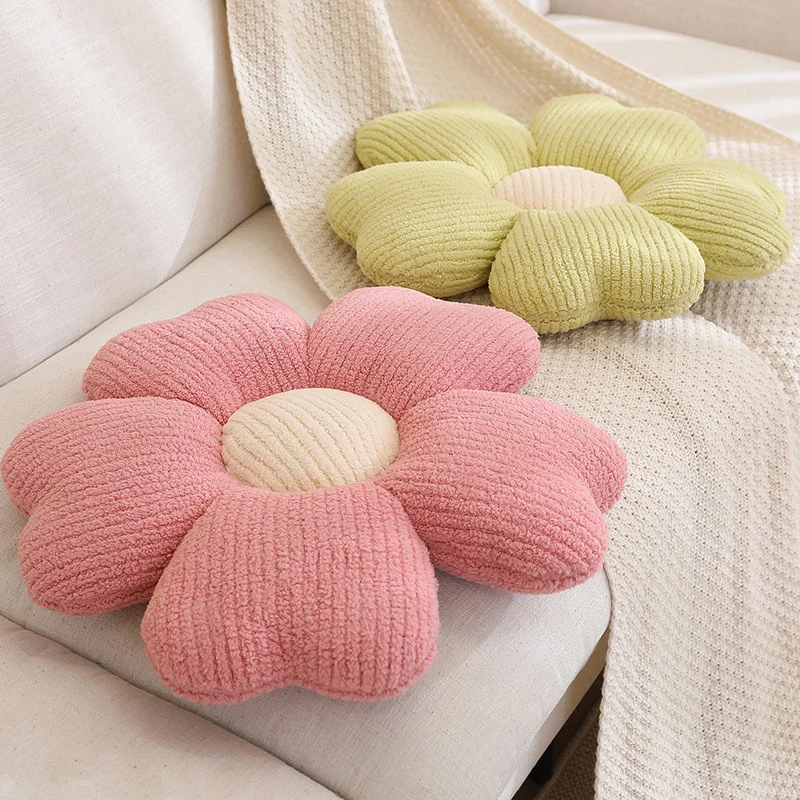 Cojín de flor de cerezo de peluche para decoración de habitación, almohada de ventana de Bahía, ajuste de flor rosa para asiento de dormitorio de niños, 50/65cm