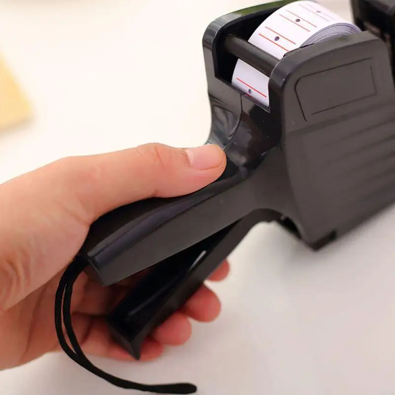 Y5LB 8 Digits Price Tag Labeler Labeller with Red Lines Label Paper Retail Store