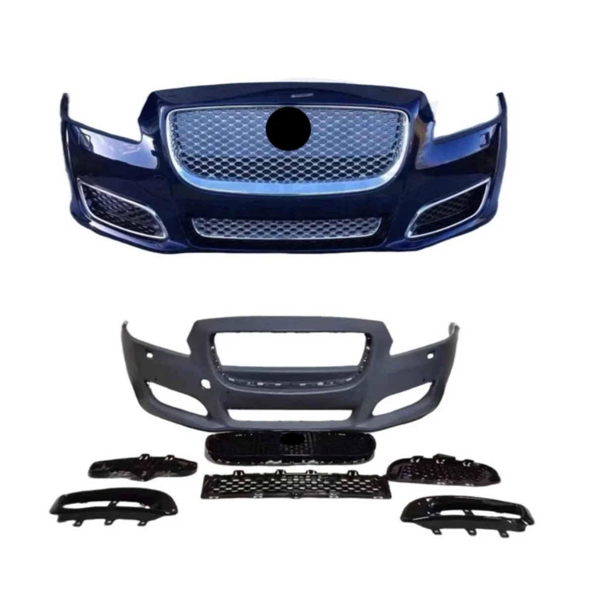 Car Front Bumper Grille Bottom Grill Fog Lamp Frame Assembly For Jaguar XJ50 Modified New Style