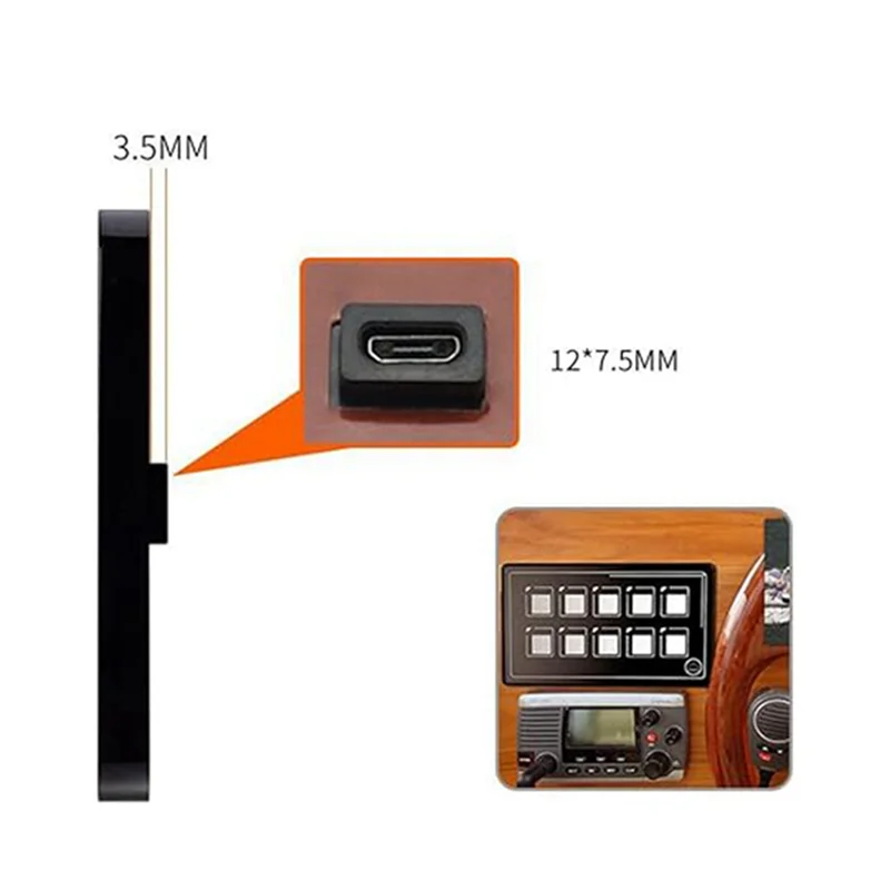 AA86 10-битная панель переключателя Bluetooth, вспомогательная панель кнопочного переключателя, коробка переключателя управления мембраной с сенсорной подсветкой, легко в использовании