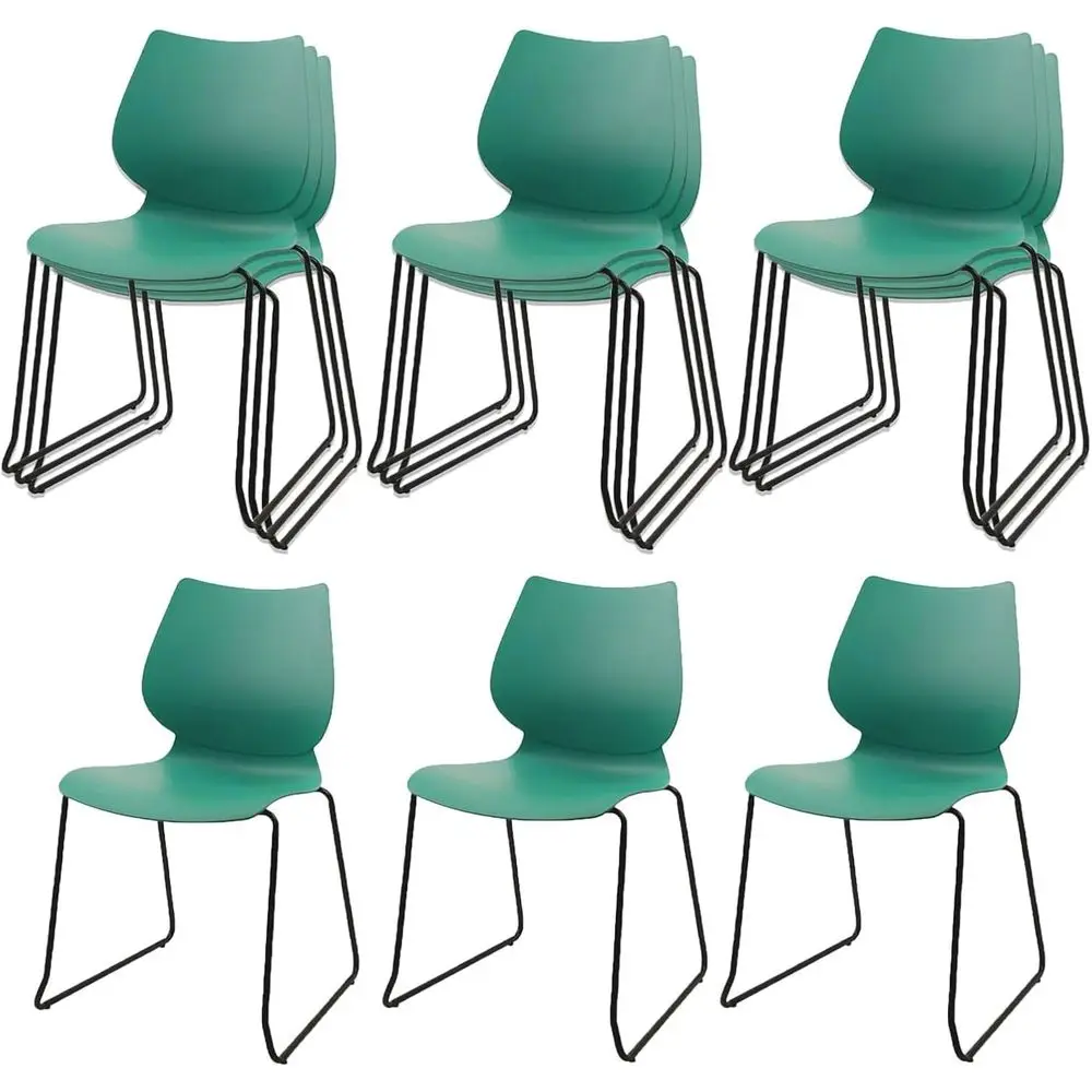 

Штабелируемые офисные стулья с металлическими ножками, зеленые, идеально подходят для конференций, тренировок и зонов ожидания.