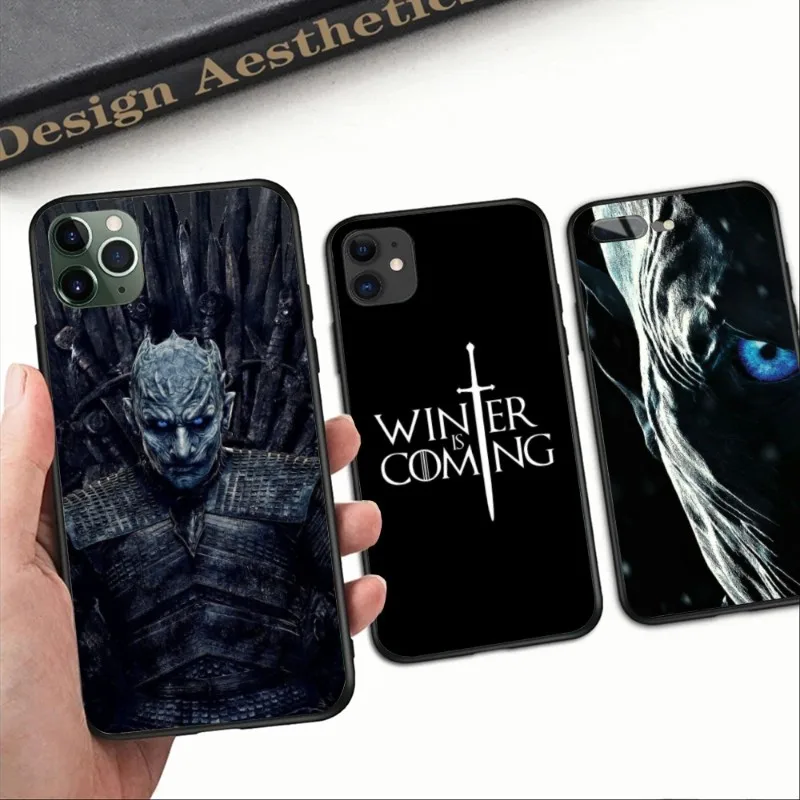 GOT Night King Phone Case for iPhone 14 13 12 11 XS X 8 7 6 Plus Mini Pro Max SE 2022 Black Soft Cover Funda Shell