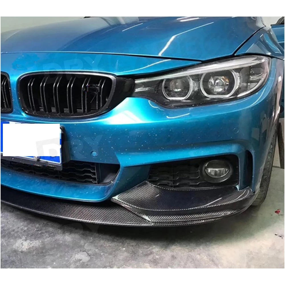 Carbon Fiber Front Bumper Lip Spoiler Splitters for BMW 4 Series F32 F33 F36 M Sport Gran Coupe Convertible 2013-2017 FRP