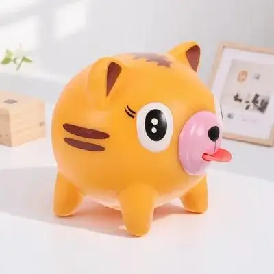 Small Tongue Squeak Soft PVC Animal Squeeze Stress Relief Fun Sensory Decompression for Kids Anxiety Squeeze Toy Tongue