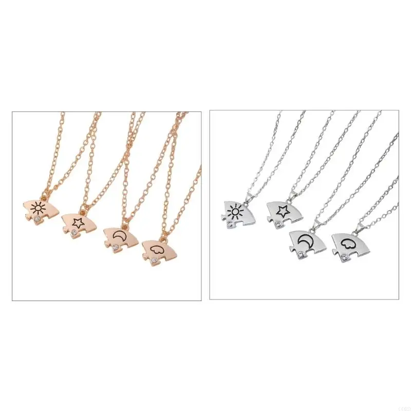 

CORD Combined Celestials Necklace Stylish Geometric Alloy Jewelry Pieces