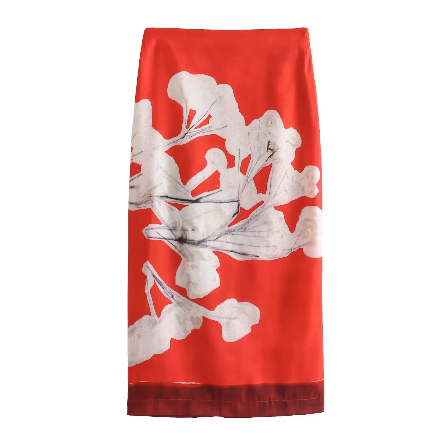 BSAY frauen Mode Frühjahr Sommer Neue Split Vintage Chic Weibliche Hohe Taille Elegante A-line Lange Gerade Rock Mujer – Detail 3