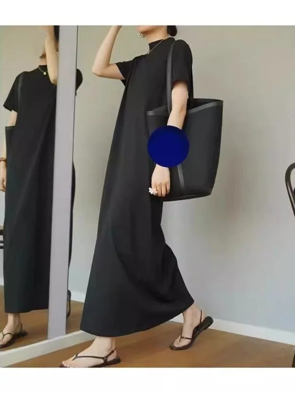 Grande taille ample décontracté ort Sve femmes Dr genou longueur T-shirt jupe été confortable pantalons longs pour femmes grande taille