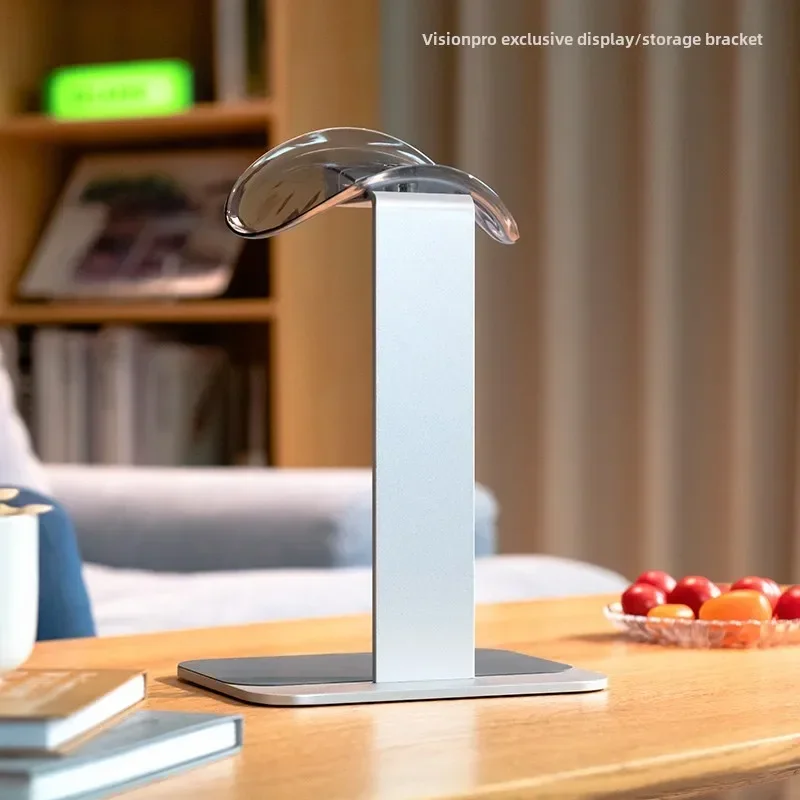 حامل سماعة الرأس Vision Pro - رف عرض ثابت لنظارات الواقع الافتراضي وسماعات الرأس مع حامل مكتبي وقاعدة مضادة للانزلاق