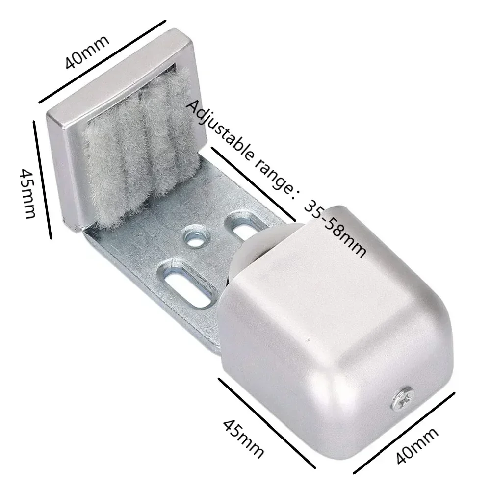 Adjustable Length Anti Swinging Home Barn Slotting Floor Guide Solid Mini Low Noise Steel Automatic Bottom Sliding Door Track