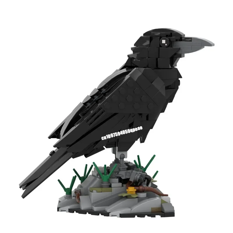 Nouveau 357 pièces créateur série animale Moc corbeau modèle stéréoscopique Puzzle personnalisé bricolage idées créatives enfant assemblage jouet cadeaux d'anniversaire