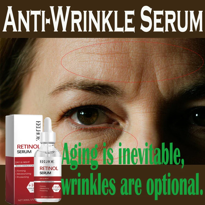 

Retinol Wrinkle Remover Face Instant Firming Lifting Anti-Aging Serum Fade Fine Lines Whitening Korean Skin Care Product New