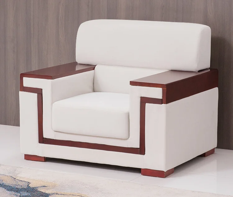 Sofa kantor ruang pertemuan satu set sofa penerimaan desain modern untuk sofa pengunjung pemimpin