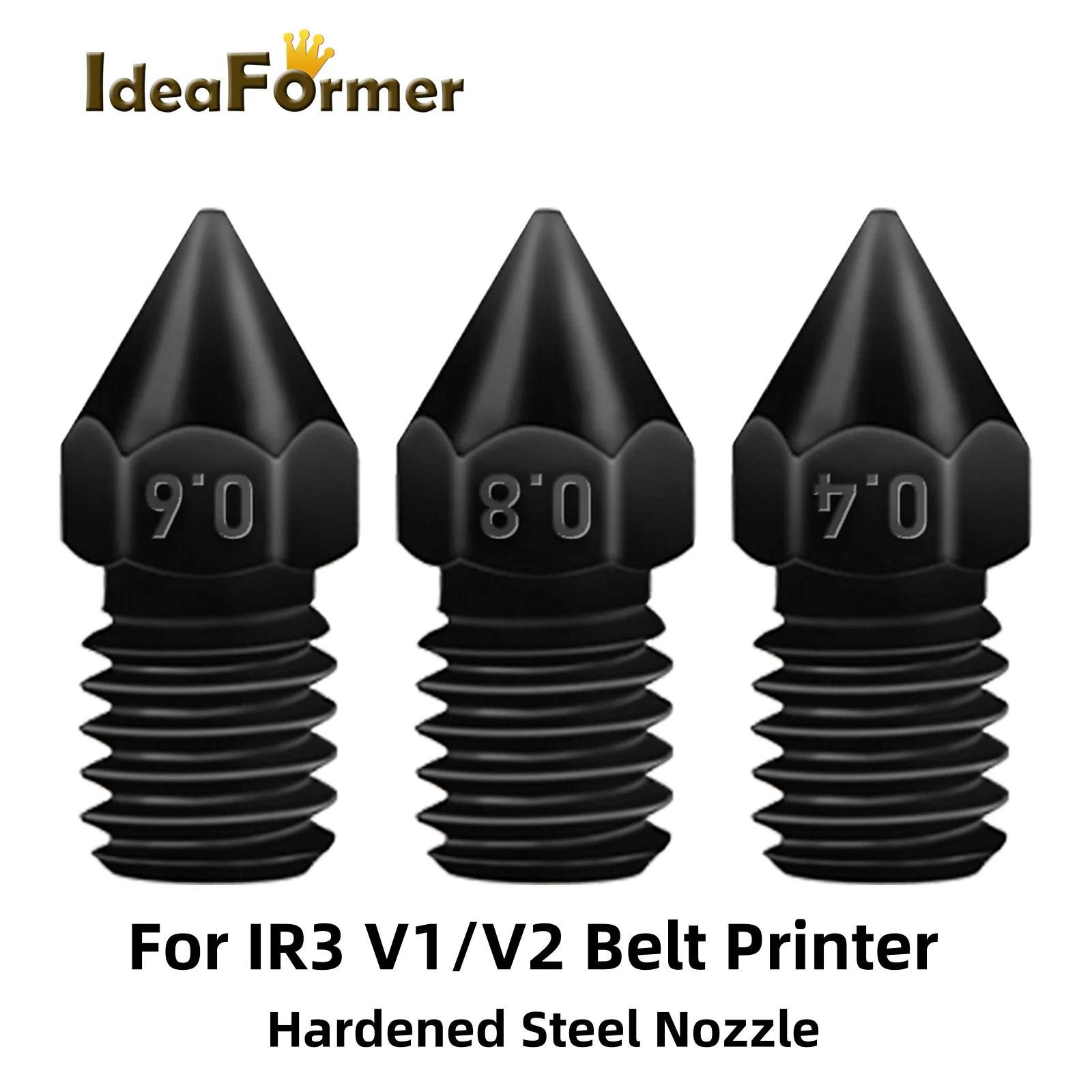 

IdeaFormer IR3 V2 Насадка из закаленной стали 0,4/0,6/0,8 мм Высокая термостойкость 300 ℃ для ременного 3D-принтера Ideaformer IR3 V2/V1