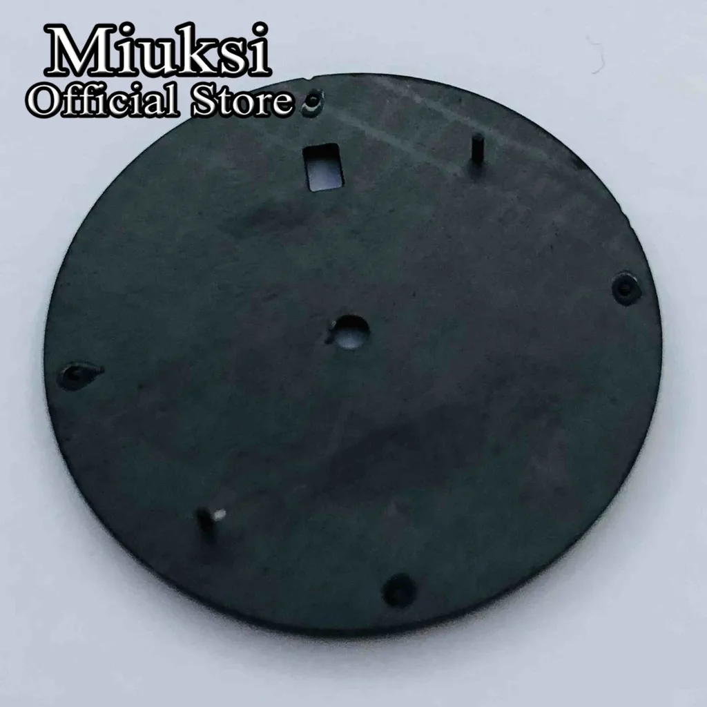 Miuksi 33.5mm black blue green watch dial luminous dial fit NH35 movement