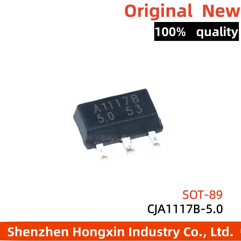 10 pieces of CJA1117B-5.0 SOT-89 1A/5V/0.5W linear voltage regulator circuit chip