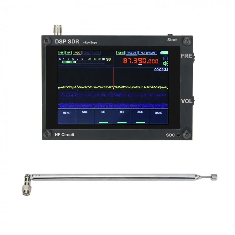 

3.5" 50KHz-200MHz Malachite SDR Receiver Malahit SDR Shortwave Radio Receiver 2 Speaker W/ PCB Shell