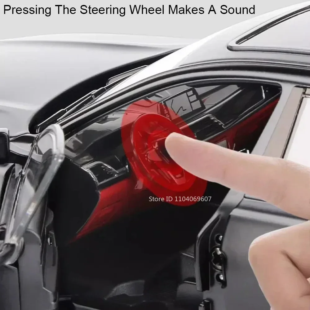 1:24 760LI M4 Model Samochodu Zabawka Mini Metalowy Model Odlewany Kolekcja Pojazdów Dźwięk Światło Otwierane Drzwi Napęd Pull Back Interaktywne Zabawki dla Dzieci