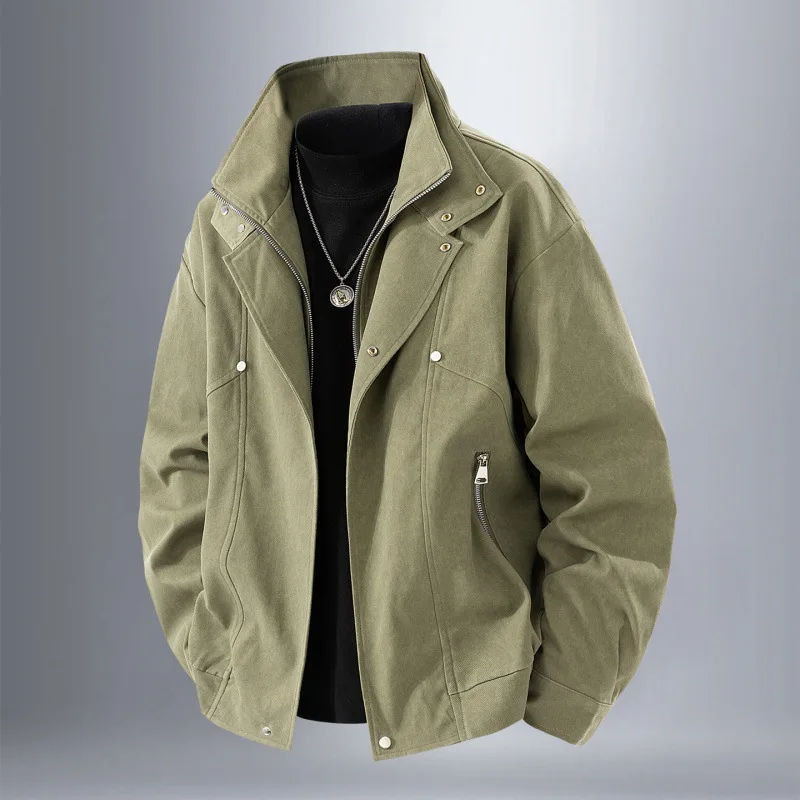 Men's American-Style Casual Jacket Spring Autumn 2025 Windproof Breathable Comfortable Durable Fashion Outerwear