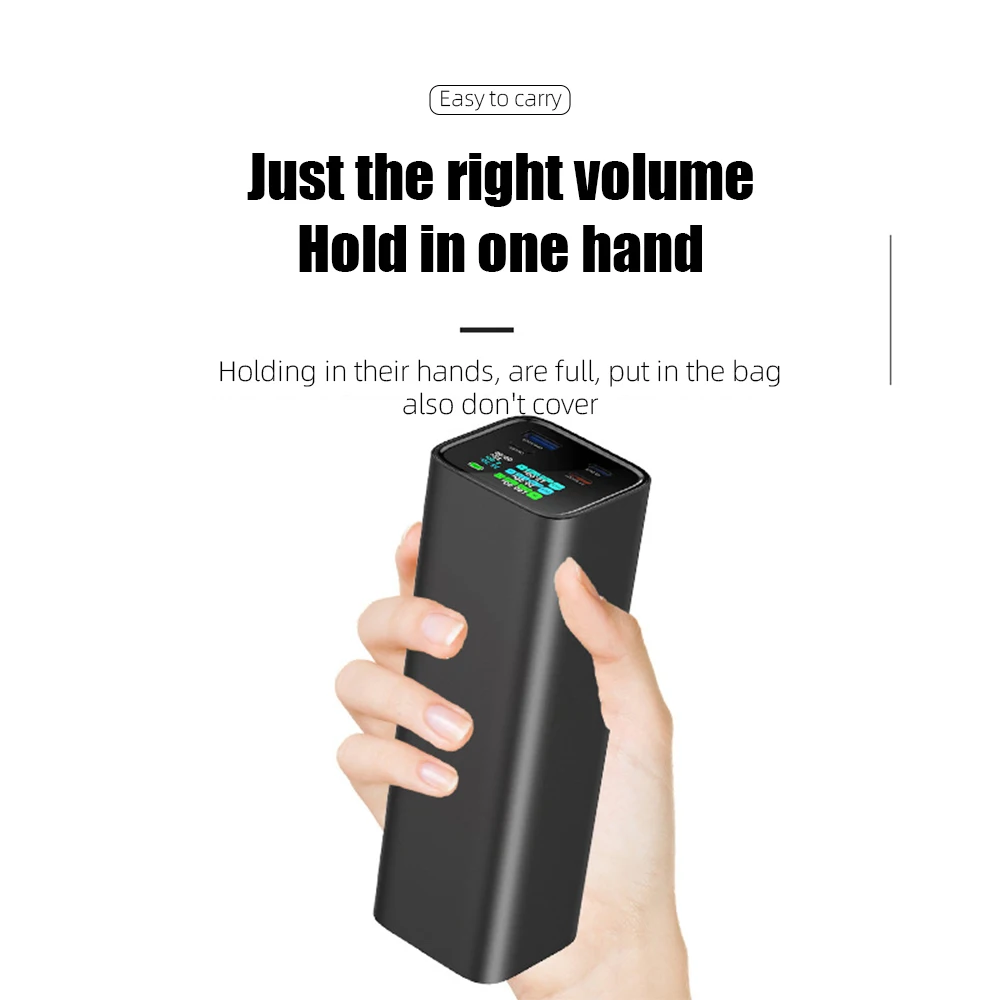 PD3.1 140 Вт Power Bank 27000 мАч ЖК-TFT цветной экран 2C1A порт ноутбук телефон дрон камера портативная двунаправленная быстрая зарядка
