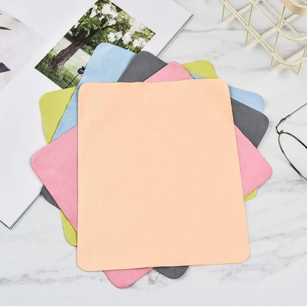 5/10pcs Eyewear Accessories Glasses Cleaner Multi-color Superfine Fiber Screen Cleaning Wipes Lens Cloth Suede