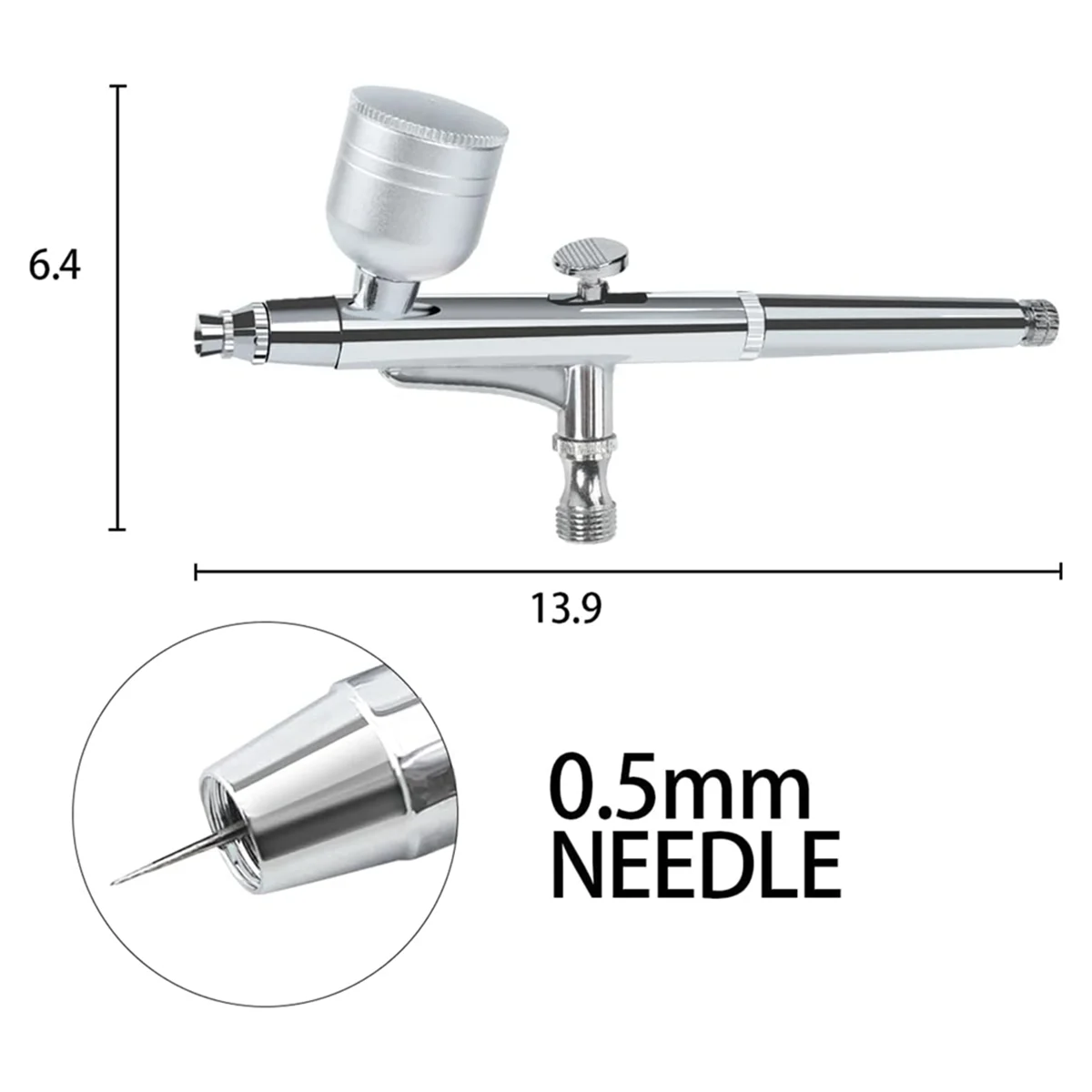 A64Z 0.5mm Airbrush Multi-Purpose Dual-Action Gravity Feed Airbrush Can Be Used for Spray Auto Graphics, Art, Crafts