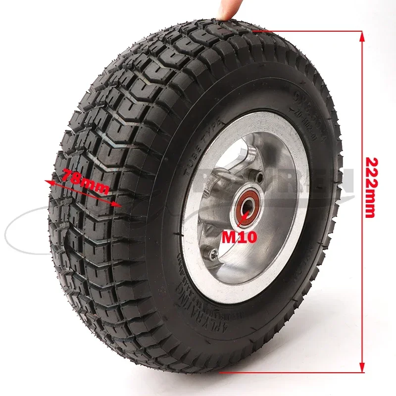 9 Inch Wheel 9x3.50-4 Tires Tyre Inner Tube And Rim Combo For Gas Scooter Skateboard Pocket Bike Electric Tricycle Moped Parts