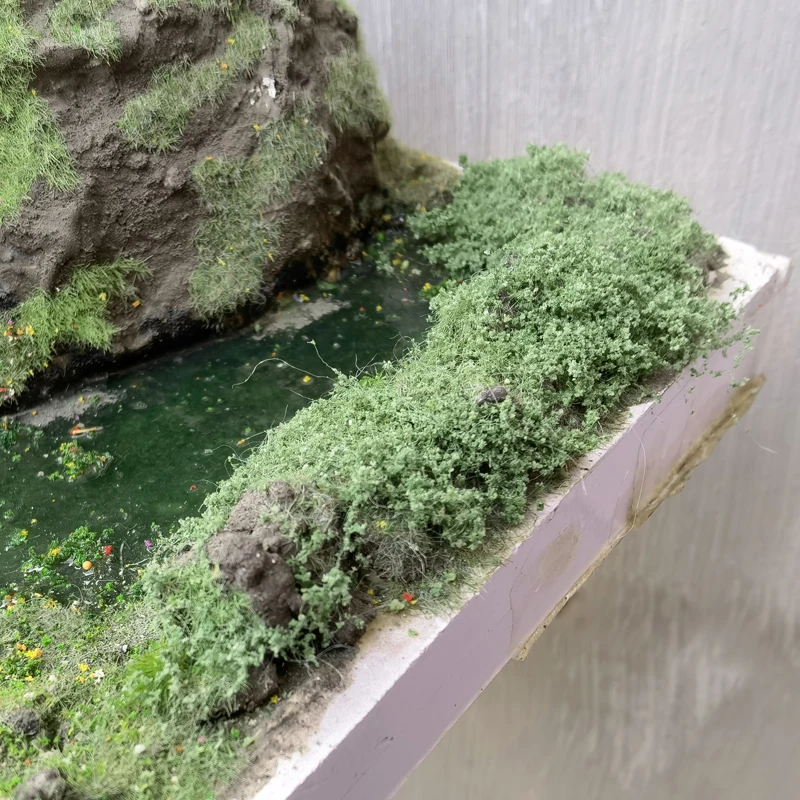 Esponja filamentosa de malla de 160ML/botella, grupo de polvo de árbol, arbusto, vegetación, materiales para hacer escenas DIY, diseño de Diorama