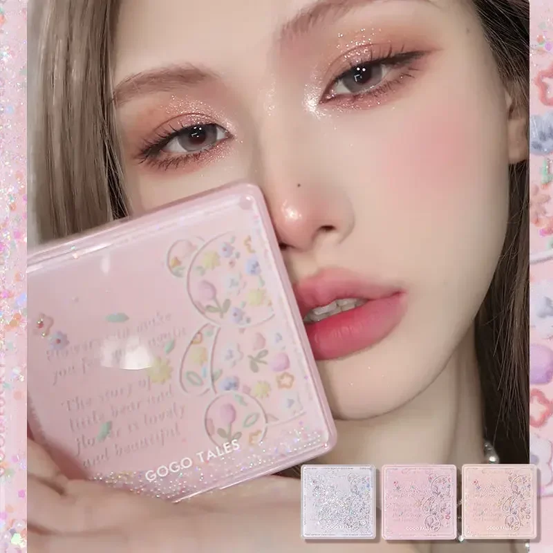 Gogotales Quicksand Bear Palette di ombretti Matte Earth Milk Tea Color Makeup Blush Evidenzia tavolozza di trucco integrata