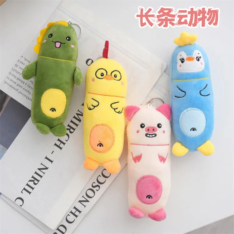 

new Cute Delicate Cartoon Chick and Pig Long Strip Plush Toy funny creative decorate soft cool pendant fashione boutique gift