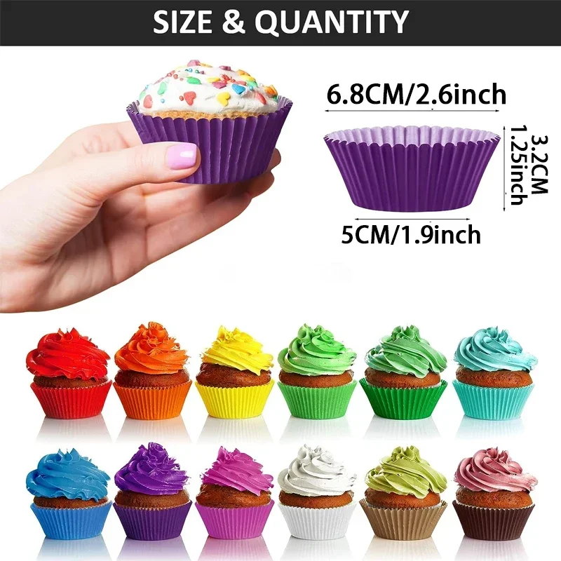 Baking Cups 100PCS Nonstick Paper Cupcake Liners Muffins Cupcakes Perfect for Weddings Birthdays Baby Showers or Holiday Parties