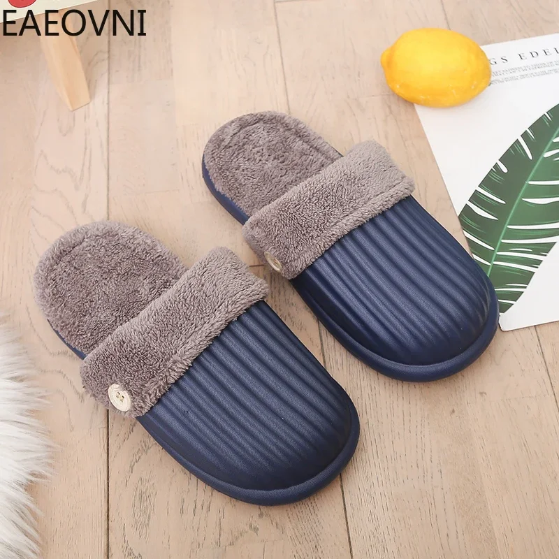 Eva Slipper Couple Slippers Round Toe Keep Warm Lightweight Non-slip Hard-wearing Comfortable Men's Shoe Simple Young New Style