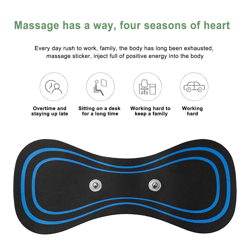 電気マッサージパッド,マッサージパッチ,筋肉刺激,家庭用,マッサージアクセサリー,青