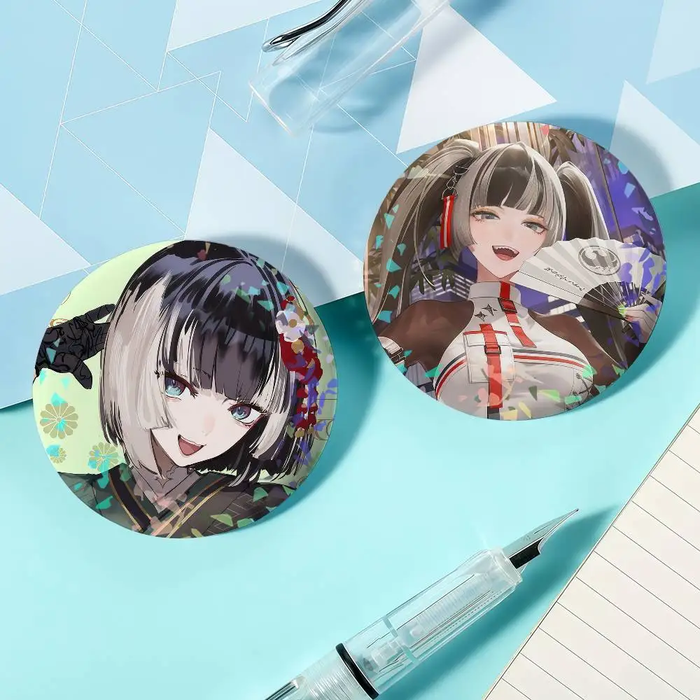 Virutal Singer Juufuutei Raden Laser Badge Lapel Pins for Backpacks Briefcase Brooch Clothes Gifts