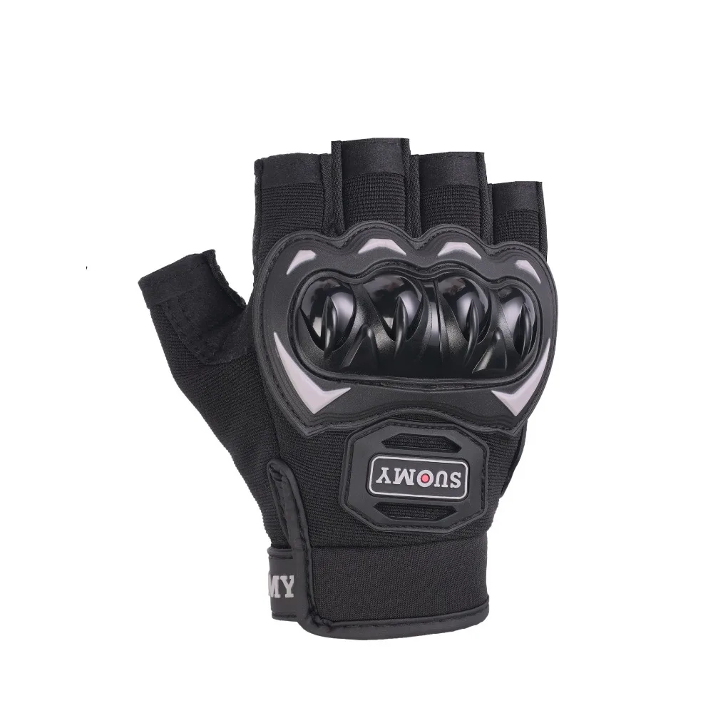 قفازات ركوب الدراجات النارية قابلة للتنفس للرجال - معدات واقية لركوب الدراجات النارية الصيفية بنصف أصابع صيفية مقاومة للصدمات #6