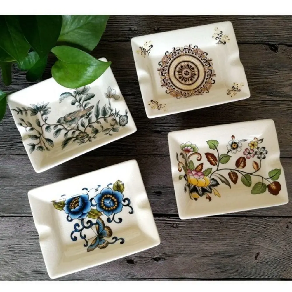 Vintage Ceramic Soap Dish Self Draining Handmade Soap Container European Style Ceramic Bar Soap Holder for Bathroom Kitchen