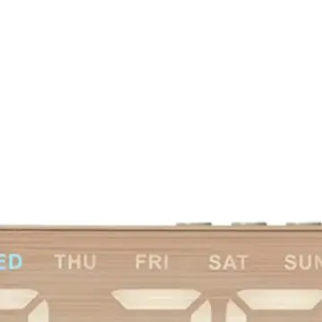 Wood Styled Digital Alarm Clock with LED Display Calendar Temperature and Dual Alarm for Living Space Setup Wood