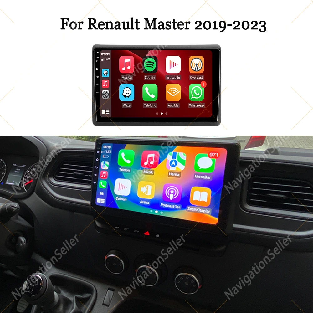 

Auto Radio For Renault Master 3 2019-2023 Android 14 Multimedia Video Player GPS Stereo Carplay Navigation Screen Android Auto