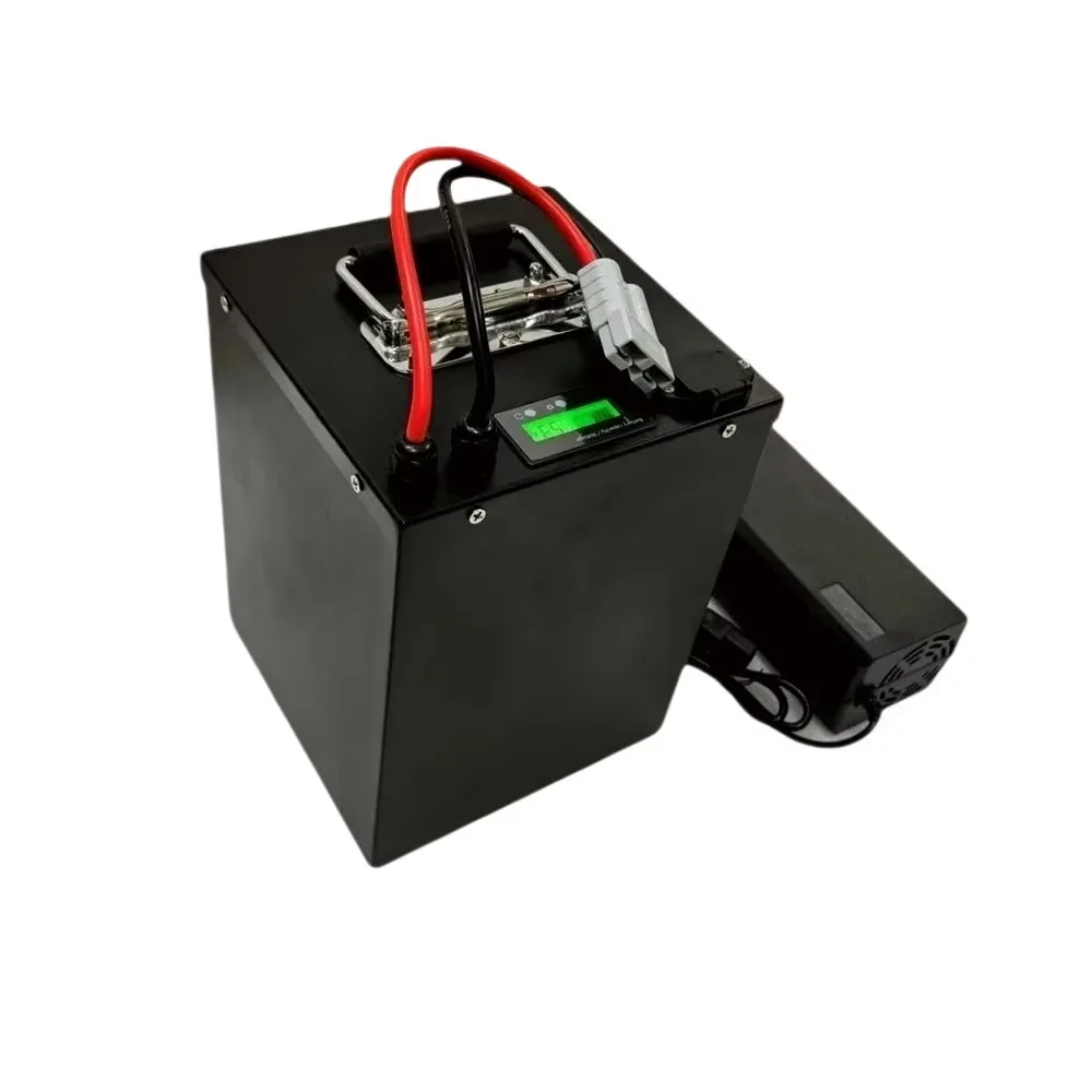 Metal case Lifepo4 Battery Pack 60V 20Ah with strong BMS for 2000W 3000w skateboard three wheeler  E-Scooter E-bike +5A Charger.