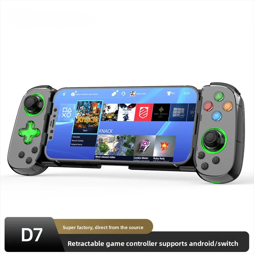 

Игровой контроллер D7 с поддержкой Android, прямое подключение, шестиосевая сенсорная система, беспроводной Bluetooth-геймпад, совместим с Switch/PC.