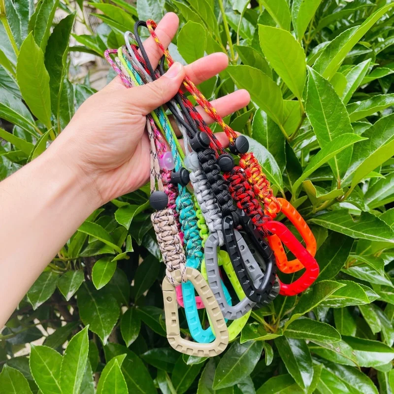 Multi-Functional Portable Hanging Keychain 2-Pack Wristband Keychain Clip for Hiking, Camping, Backpacking, Travel, Outdoor Gear