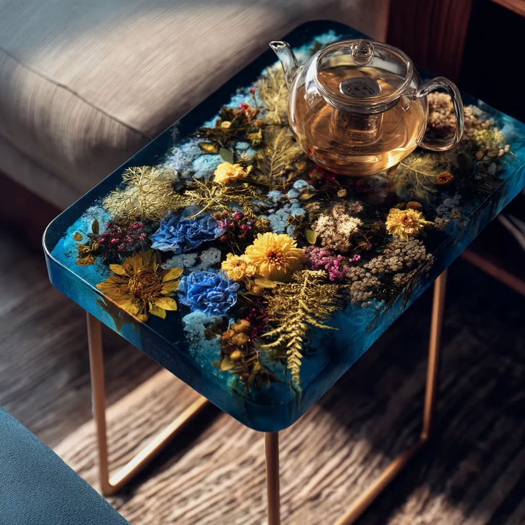 Epoxy resin river table coffee table creative living room home simple