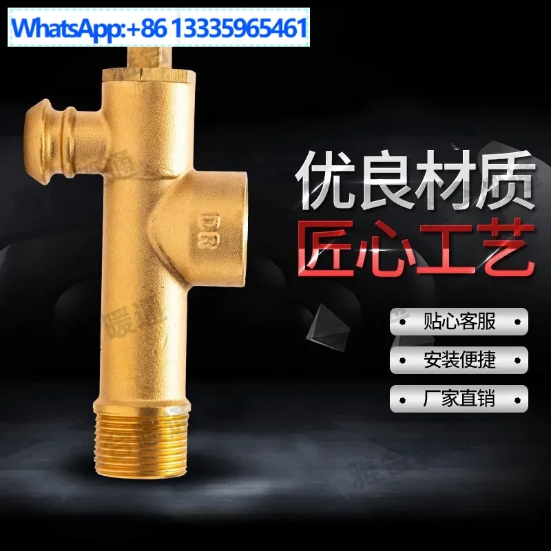 2 Buah DN20 Kuningan Katup Limbah Benang Eksternal Dua Arah Tahan Suhu Tinggi Katup Limbah Otomatis Saluran Pembuangan Diperpanjang Industri