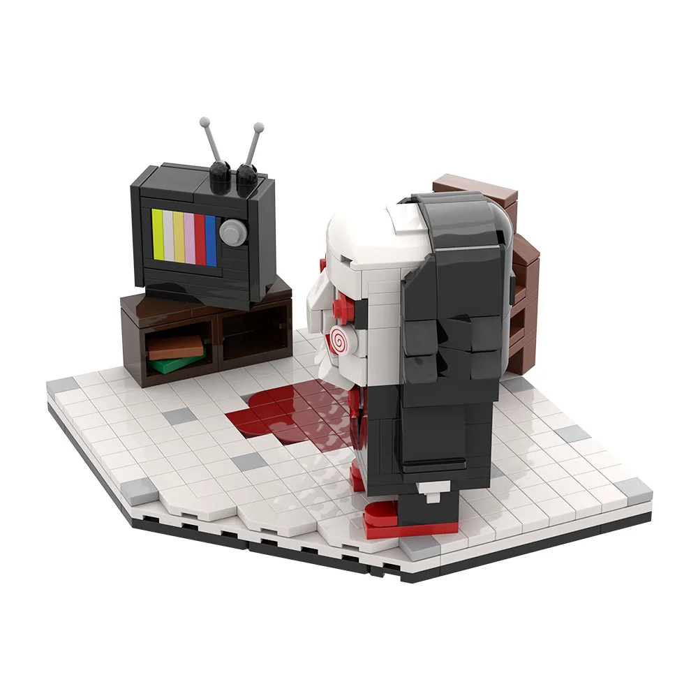 

MOC фильм ужасов бензопила страшная кукла Билли 3D сцена строительные блоки ужас головоломка убийца фигурка кирпичи сборка игрушки подарки