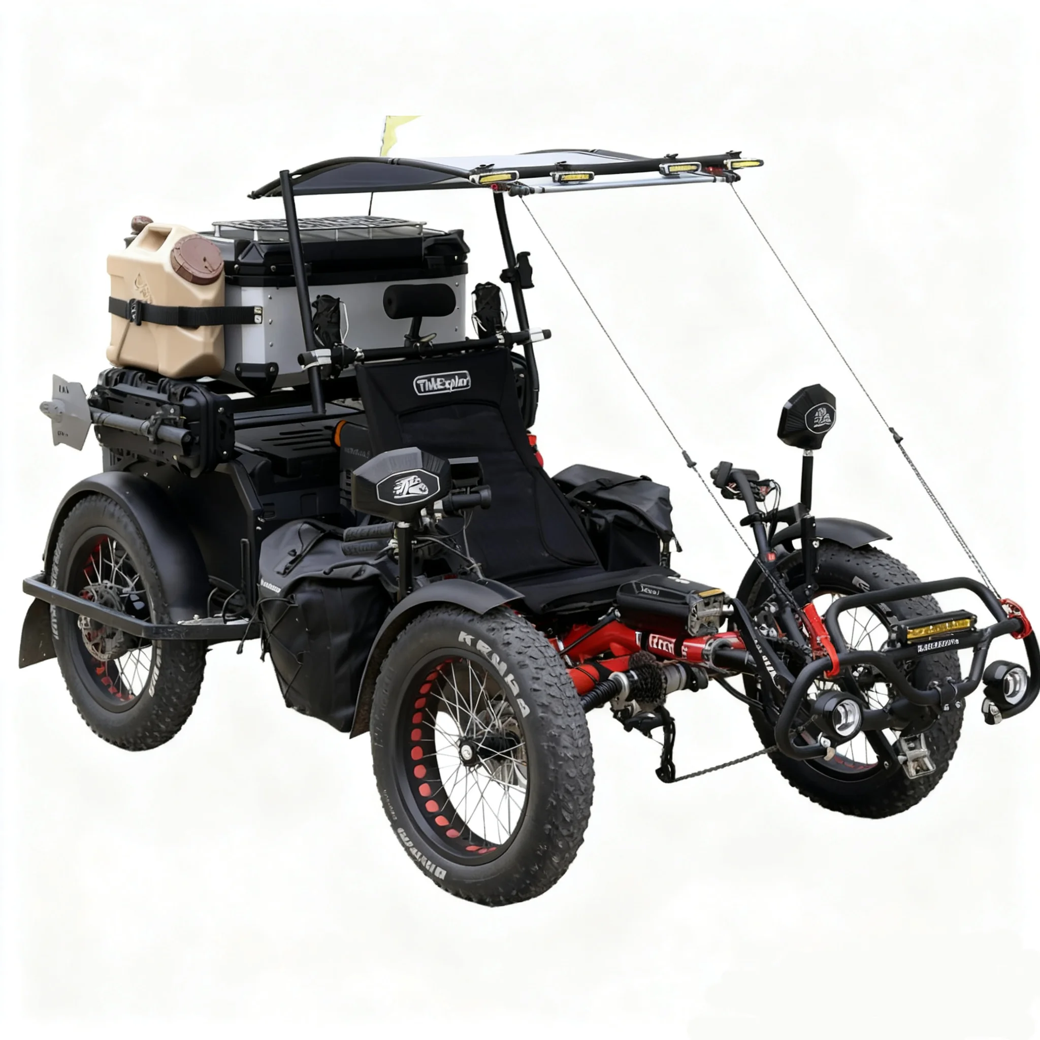 TrikExplor E-Truck 4WD Electric Recumbent Quad | Off-road Cargo & Passenger Utility Vehicle | 130km Long Range AWD Quadricycle