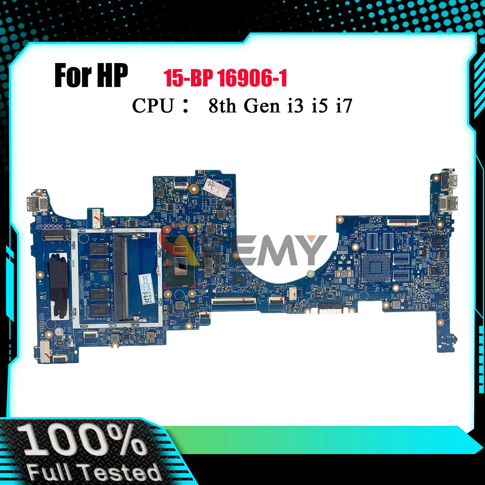 

16906-1 934998-001 934998-601 Laptop Motherboard For HP Envy X360 15-BP With i5 i7 7th 8th Gen CPU DDR4 100% Fully Tested