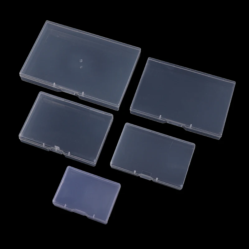 Transparent Plastic Box Rectangular Translucent Packing Box Storage Organizer Case Dustproof Durable Strong Jewelry Container