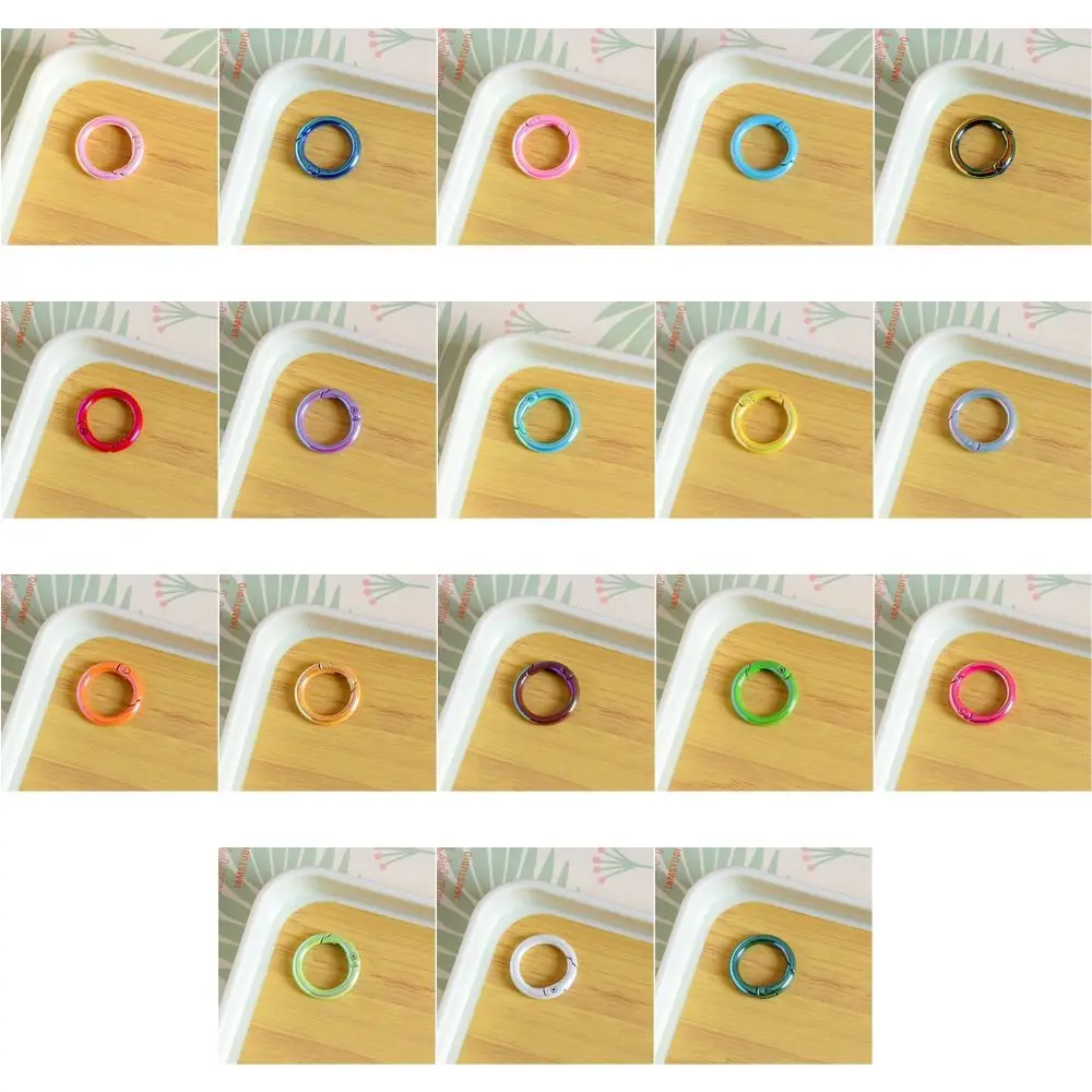 Connecting Ring Colorful Metal O Ring for Keychain Open Rings Split Ring Openable Spring Clasp Jewelry Making Metal