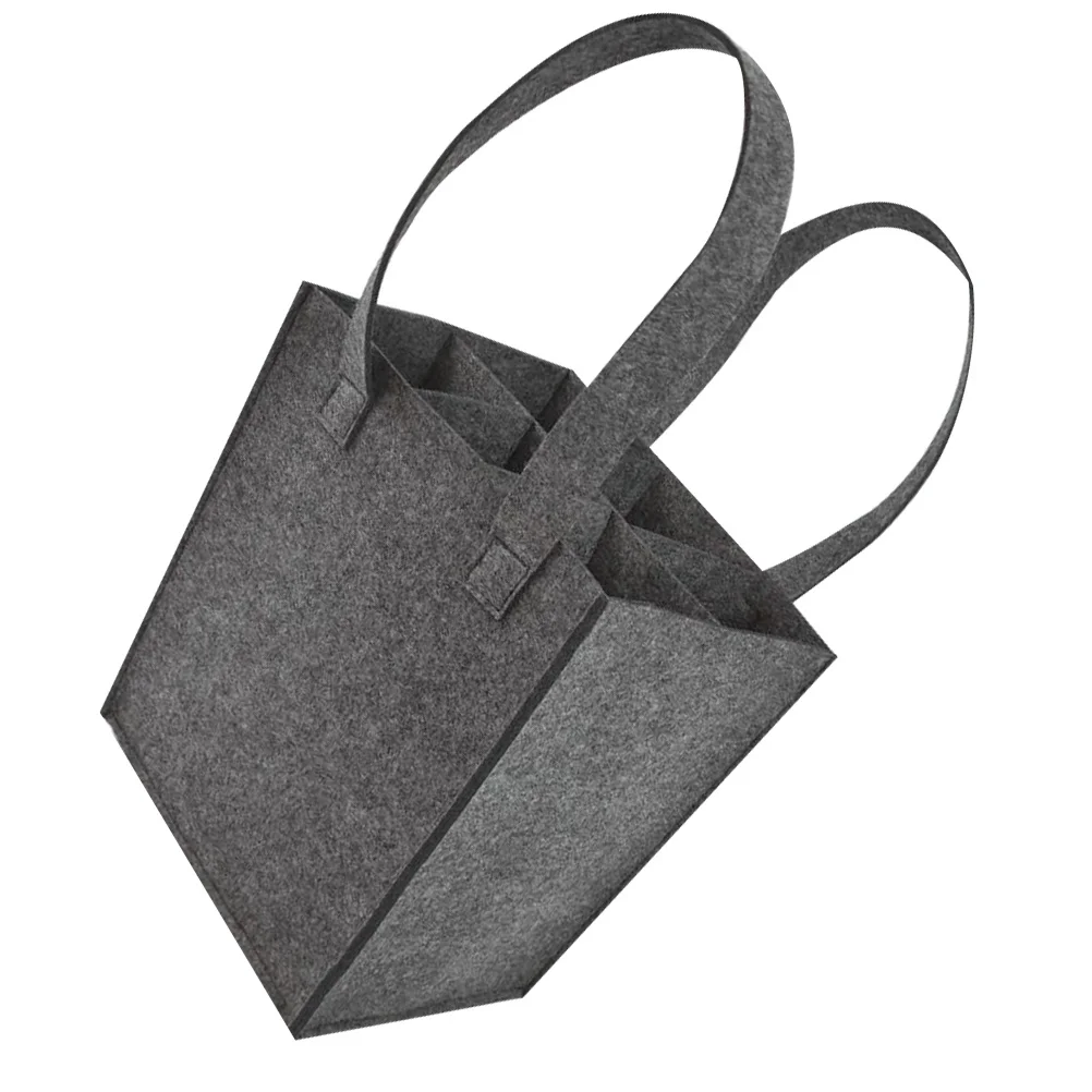 

Red Wine Bag Felt Bottle Carrier Hard Case Protection Reusable Gift Bag For Wine Storage Kitchen Bar Accessories Travel
