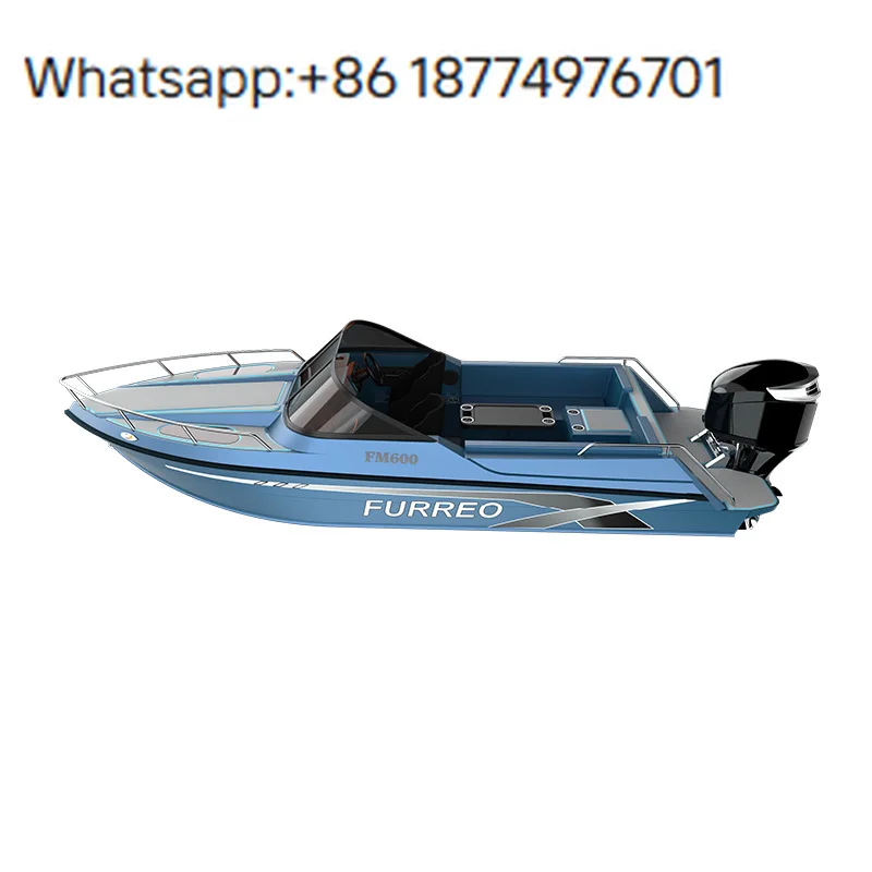 New Furreo Aluminum Sport Yacht Cabin Fishing Boat 150HP 6-Person Capacity