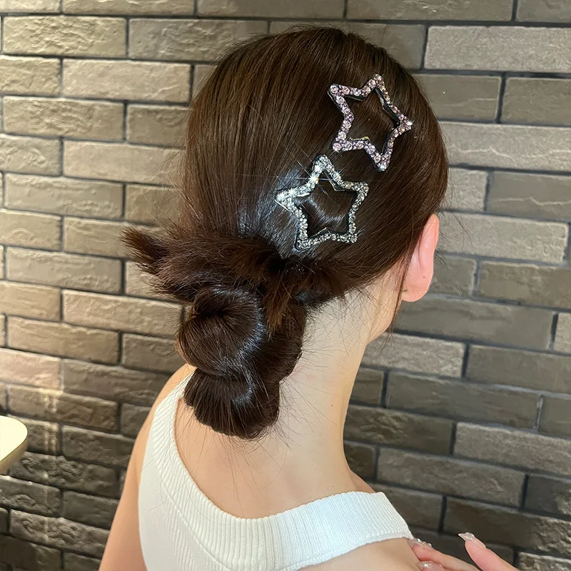 

Набор из 5 заколок для волос в форме звезды с блестками, заколки-невидимки для женщин, заколки для челки, аксессуары для волос, заколки-клипсы для боковых прядей